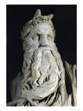 Moses (Detail), from the Tomb of Pope Julius II Rovere, in San Pietro in Vincoli, Rome Giclee Print by Michelangelo Buonarroti 
