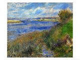 La Seine a Champrosay, Banks of the Seine River at Champrosay, 1876 reproduction procédé giclée par Pierre-Auguste Renoir