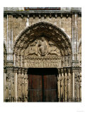 The West or Royal Portal, Center: Christ on the Book of Revelation, and Four Beasts, Around 1145 Giclee Print