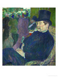 Portrait of M, Delaporte in the Jardin De Paris (A Outdoor Cabaret), Gouache on Paper on Wood, 1893 Giclee Print by Henri de Toulouse-Lautrec