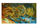 Four Cut Sunflowers, c.1887 Reproduction procédé giclée par Vincent van Gogh