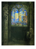 Le Vitrail, Stained Glass Window, 1904, Gouache reproduction procédé giclée par Odilon Redon