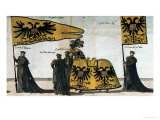 Nobles Carry the Grand Imperial Standard and the Grand Imperial Banner Reproduction procédé giclée par Albrecht Altdorfer