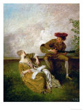 The Singing Lesson Giclee Print by Jean Antoine Watteau