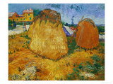 Haystacks in Provence, c.1888 Giclee Print by Vincent van Gogh