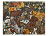A Village Giclee-trykk av Egon Schiele