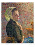 Woman with a Green Scarf, 1893 Giclee Print by Camille Pissarro