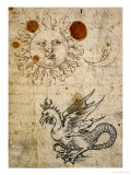 The Sun, The Moon and a Basilisk, Around 1512 Giclee Print by Albrecht Dürer