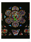 Rosewindow from the South Nave of Strasbourg Cathedral; Saint Mary and Child, 13th CE Giclee Print