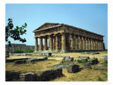 View of the Temple of Neptune, Doric, 5th BCE Giclee Print