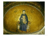 Mother of God in Concha, Overall View, Mosaic, Byzantine, 11th CE Giclee Print