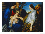 The Mystic Marriage of Saint Catherine of Alexandria, 1618/20 Giclee Print by Sir Anthony Van Dyck The Mystic Marriage of Saint Catherine of Alexandria, 1618/20 Giclee Print by Sir Anthony Van Dyck