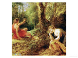 Procris and Cephalos (Ovid, Metamorphoses) reproduction procédé giclée par Peter Paul Rubens