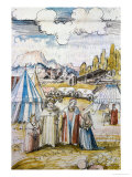 The Future Emperor Maximilian I, Meets His Bride, Mary of Burgundy, at Neuss, 1475 reproduction procédé giclée par Albrecht Altdorfer