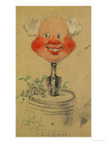 Bordeaux Wine, Caricature, 1857, Drawing reproduction procédé giclée par Claude Monet