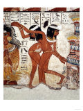 Fragment of a Wall Painting from the Tomb of Nabamun, From Thebes, 18th Dynasty, Around 1350 BCE reproduction procédé giclée