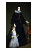 Dona Antonia Ipenarrietta and Her Son, 1631 Giclee Print by Diego Velázquez