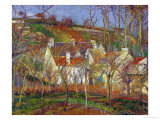 Red Roofs, a Village Corner, Winter, 1877 Giclee Print by Camille Pissarro