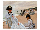 On the Beach at Trouville, 1870-71 Giclée-Druck von Claude Monet