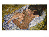 Etreinte reproduction procédé giclée par Egon Schiele
