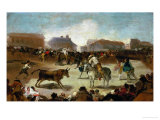 A Bullfight in a Village, 1812-1814 Giclee Print by Francisco de Goya