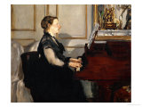 Madame Manet (Suzanne Leenhoff, 1830-1906) at the Piano reproduction procédé giclée par Édouard Manet