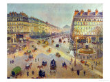 The Avenue De L'Opera, Sunlight, Winter Morning, Around 1880 Giclee Print by Camille Pissarro