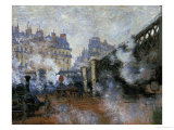 Le Pont De L'Europe, Gare Saint-Lazare, 1877 Reproduction procédé giclée par Claude Monet