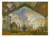 La Gare Saint Lazare, 1877 Giclee Print by Claude Monet