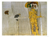 Beethoven Frieze Inspired by Beethoven's 9th Symphony, the Knight in Shining Armour Reproduction procédé giclée par Gustav Klimt