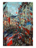 Paris, Rue St. Denis: Celebration of June 30, 1878 Giclee Print by Claude Monet