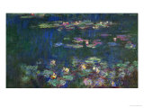 Waterlilies, Green Reflections, 1914-1918 Reproduction procédé giclée par Claude Monet