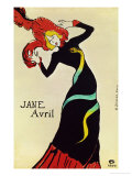 Dancer Jane Avril, Poster Giclée-Druck von Henri de Toulouse-Lautrec