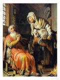 Tobit and Anna Giclee Print by Rembrandt van Rijn 