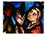 Noah's Wife Praying as God Speaks to the Couple, Detail from the Noah Window Giclee Print