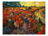 The Red Vineyard at Arles, c.1888 Giclée-tryk af Vincent van Gogh The Red Vineyard at Arles, c.1888 Giclée-tryk af Vincent van Gogh