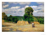The Harvest, 1876 Giclee Print by Camille Pissarro