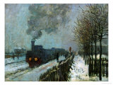 Train in the Snow, 1875 Giclee Print by Claude Monet Train in the Snow, 1875 Giclee Print by Claude Monet