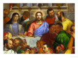 The Wedding at Cana, from the Benedictine Convent of San Giorgio Maggiore, Venice Impressão giclée por Paolo Veronese