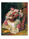 The Guitar Player Giclee Print by Pierre-Auguste Renoir