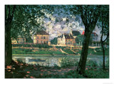 Village by the Seine (Villeneuve-La-Garenne) reproduction procédé giclée par Alfred Sisley