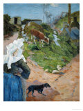Women of Brittany and Calf, 1888 Giclee Print by Paul Gauguin
