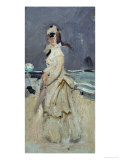 Camille, Monet's First Wife, on the Beach, 1870 Giclee Print by Claude Monet