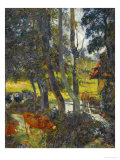 Landscape in Normandy with Pond, 1885 Reproduction procédé giclée par Paul Gauguin