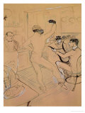 Chocolate Dancing in Achille's Bar, Drawing, 1894 reproduction procédé giclée par Henri de Toulouse-Lautrec