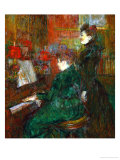 The Singing Lesson (The Teacher, Mlle. Dihau, with Mmr. Faveraud), 1898 Giclee Print by Henri de Toulouse-Lautrec