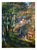 The Painter Lecoeur in the Woods of Fontainebleau, 1866 Giclee Print by Pierre-Auguste Renoir
