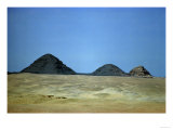 Three Pyramids on the Limestone Plateau at Giza, 4th Dynasty, Old Kingdom Lámina giclée