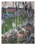 Winter, a Young Breton Adjusts His Clogs, 1888 reproduction procédé giclée par Paul Gauguin