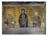 Madonna and Child, Flanked by Empress Irene and Emperor John II Komnenos (1118-1134) reproduction procédé giclée